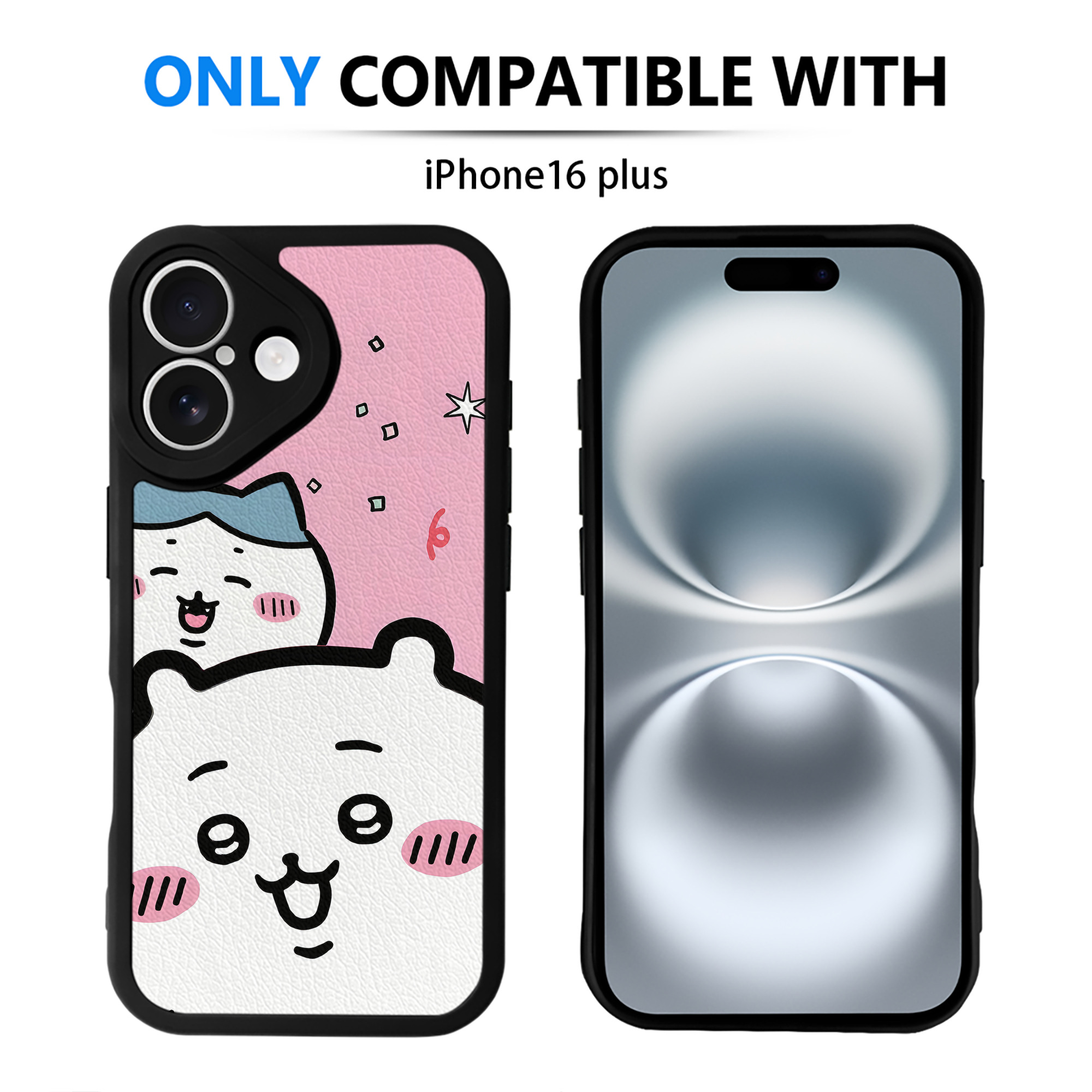 （画像用） ちいかわ Chii-kawa 【iPhone 16シリーズ対応】シリコンスマホケース（レザー調） 材質：シリコン